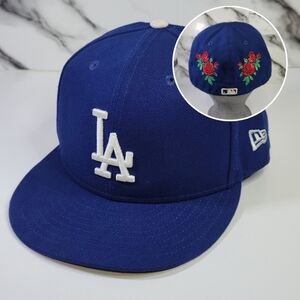 Los Angeles LA Blue Cap with White Logo. New Era Official On Field